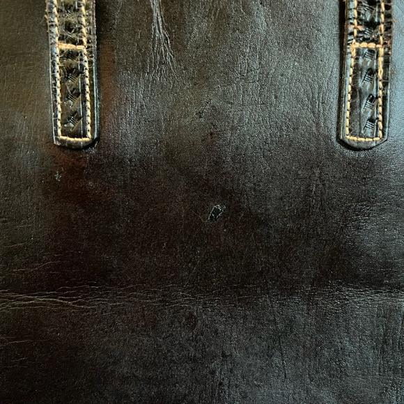 American West Hand Tooled Leather Purse Handbag - Picture 11 of 11